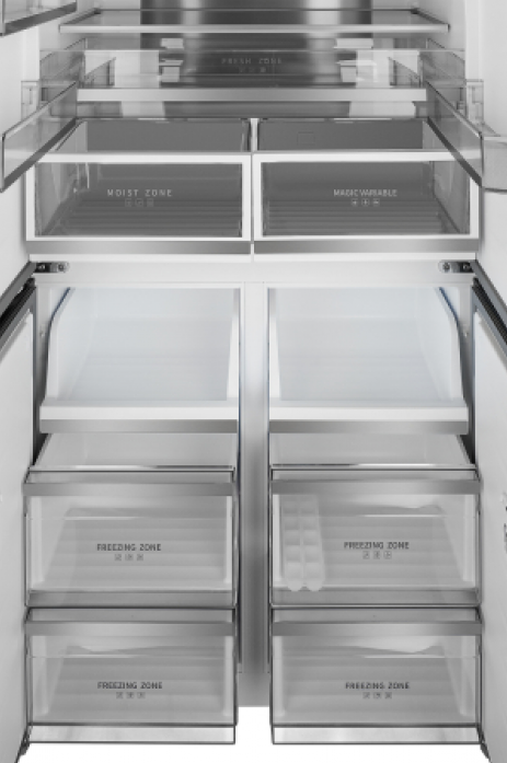 Холодильник Weissgauff WCD 510 Built-in Inverter NoFrost Black Glass в магазине «На диване» в Чехове  — Выгодная цена