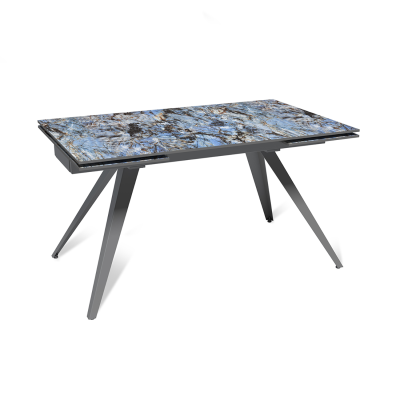 Стол раскладной Асти (140+40+40), керамика глянцевая Lemurian Blue