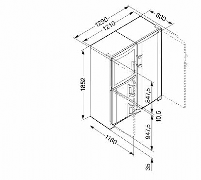 Холодильник Side-by-Side Liebherr SBSes 7165 в магазине «На диване» в Чехове  — Выгодная цена