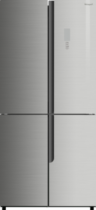 Холодильник Weissgauff WCD 450 Inox Glass NoFrost Inverter