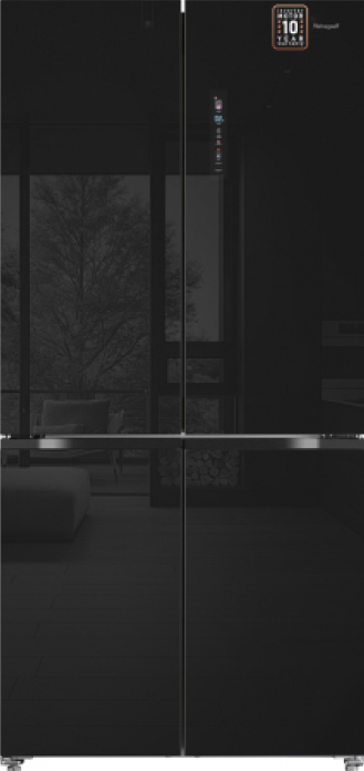 Холодильник Weissgauff WCD 510 Built-in Inverter NoFrost Black Glass