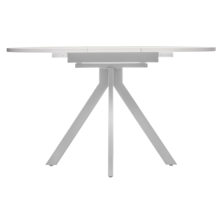 Стол Rudolf круглый раскладной 100-130x100x75см, белый мрамор, белый в магазине «На диване» в Чехове  — Выгодная цена