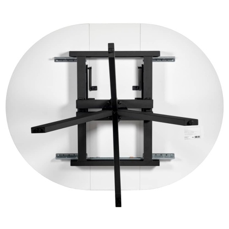 Стол Rudolf круглый раскладной 100-130x100x75см, белый мрамор, чёрный в магазине «На диване» в Чехове  — Выгодная цена