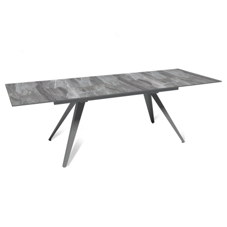 Стол раскладной Асти (160+40+40), керамика глянцевая Italian Light Grey