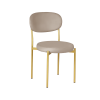 Стул Мейсон, комплект (2 шт), бархат пепельно-бежевый 25 / опоры золото